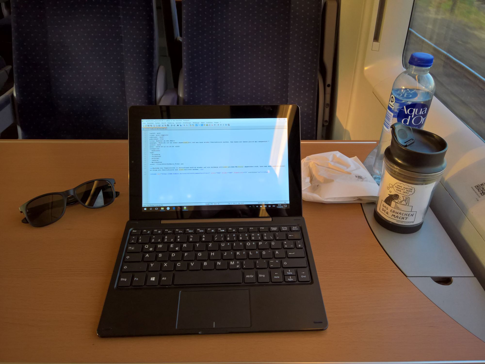 Bloggen im Zug